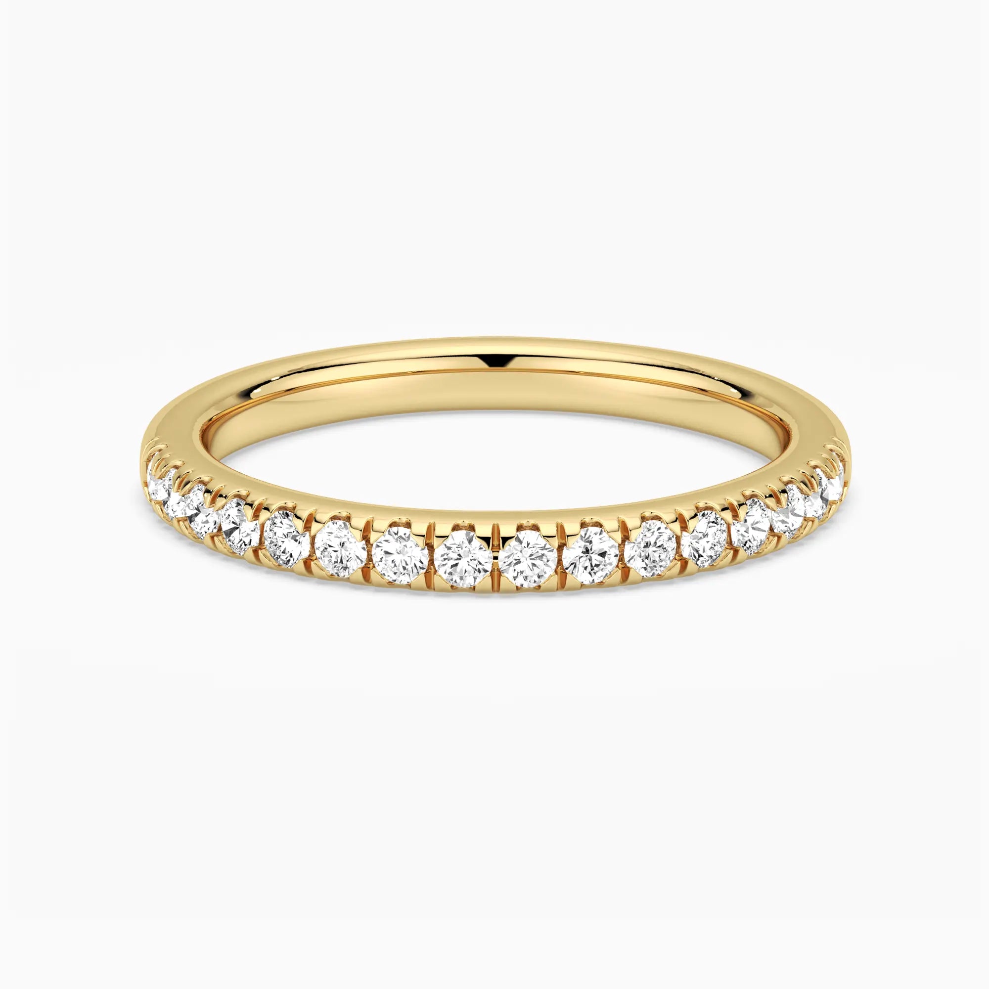 Classic French Pave Moissanite Anniversary Band