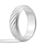 7mm Two-Tone Carved Men's Wedding Band