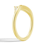 Curved Double V Moissanite Wedding Ring