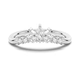7 Stone Pear Shaped And Round Moissanite Anniversary Wedding Band