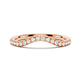 French Pave Petite Moissanite Wedding Band