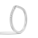 French Pave Petite Moissanite Wedding Band
