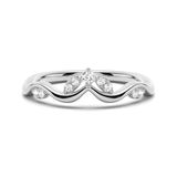 Winding Willow Curved Moissanite Wedding Band