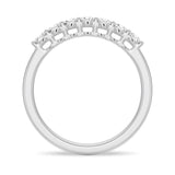 2.5mm 7 Stone French Pave Moissanite Wedding Band
