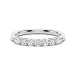 2.5mm 7 Stone French Pave Moissanite Wedding Band - MSBLUE Jewelry