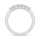 3mm 5 Stone Shared Prong Moissanite Anniversary Band - MSBLUE Jewelry