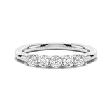 3mm 5 Stone Shared Prong Moissanite Anniversary Band - MSBLUE Jewelry