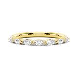 Marquise Shared Prong Moissanite Anniversary Band