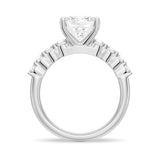 Classic Shared-Prong Cushion Cut Moissanite Engagement Ring