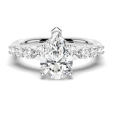 Classic Shared-Prong Pear Shaped Engagement Ring