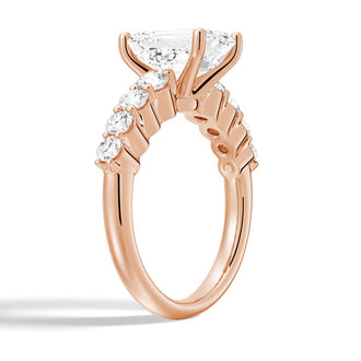 Classic Shared-Prong Emerald Cut Engagement Ring - MSBLUE JEWELRY