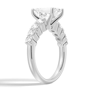 Classic Shared-Prong Emerald Cut Engagement Ring - MSBLUE JEWELRY
