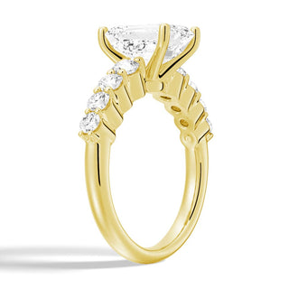 Classic Shared-Prong Emerald Cut Engagement Ring - MSBLUE JEWELRY