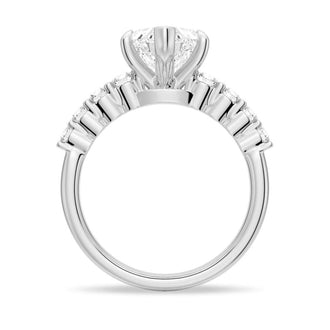 Classic Shared-Prong Heart Shaped Engagement Ring - MSBLUE JEWELRY