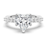 Classic Shared-Prong Heart Shaped Engagement Ring