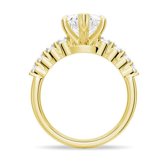 Classic Shared-Prong Heart Shaped Engagement Ring - MSBLUE JEWELRY