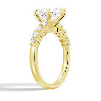 Classic Shared-Prong Heart Shaped Engagement Ring - MSBLUE JEWELRY