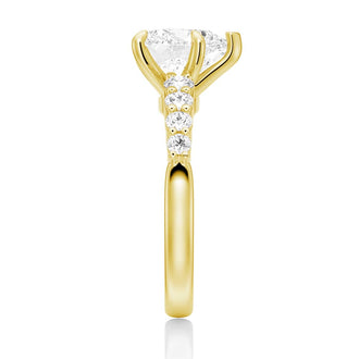 Classic Shared-Prong Heart Shaped Engagement Ring - MSBLUE JEWELRY