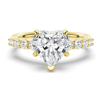 Classic Shared-Prong Heart Shaped Engagement Ring - MSBLUE JEWELRY