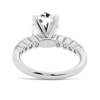 Classic Shared-Prong Oval Cut Engagement Ring - MSBLUE Jewelry