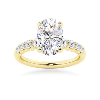 Classic Shared-Prong Oval Cut Engagement Ring - MSBLUE Jewelry