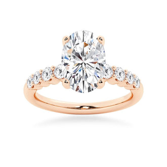 Classic Shared-Prong Oval Cut Engagement Ring - MSBLUE Jewelry