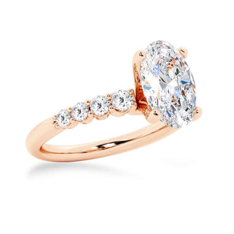 Classic Shared-Prong Oval Cut Engagement Ring - MSBLUE Jewelry