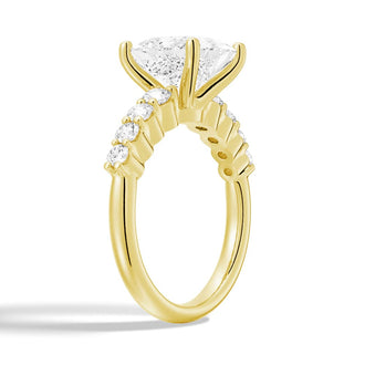 Classic Shared-Prong Princess Cut Engagement Ring - MSBLUE JEWELRY