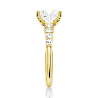 Classic Shared-Prong Princess Cut Engagement Ring - MSBLUE JEWELRY