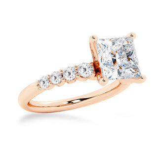 Classic Shared-Prong Princess Cut Moissanite Engagement Ring