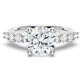 Classic Shared-Prong Round Cut Moissanite Engagement Ring