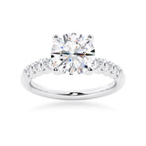 Classic Shared-Prong Round Cut Moissanite Engagement Ring