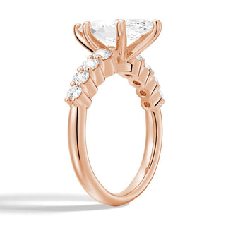 Classic Shared-Prong Marquise Cut Moissanite Engagement Ring - MSBLUE JEWELRY