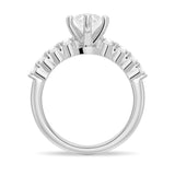 Classic Shared-Prong Marquise Cut Moissanite Engagement Ring