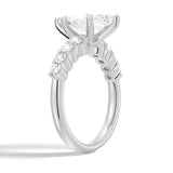 Classic Shared-Prong Marquise Cut Moissanite Engagement Ring