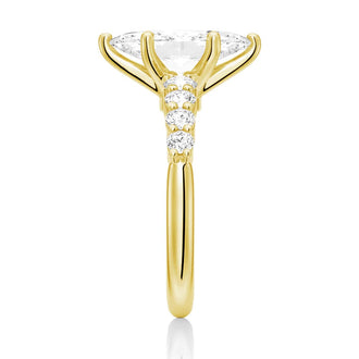 Classic Shared-Prong Marquise Cut Moissanite Engagement Ring - MSBLUE JEWELRY