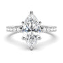 Marquise Cut Moissanite Engagement Ring With Eternity Pave Band - MSBLUE JEWELRY