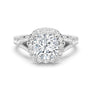 NEW Cushion Cut Split-Shank Halo Engagement Ring - MSBLUE JEWELRY