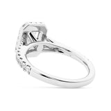 NEW Emerald Cut Split-Shank Moissanite Halo Engagement Ring