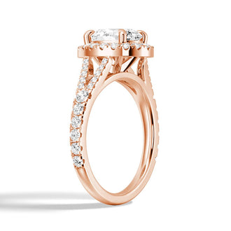 Oval Cut Split-Shank Halo Engagement Ring - MSBLUE JEWELRY