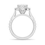 Oval Cut Split-Shank Halo Engagement Ring