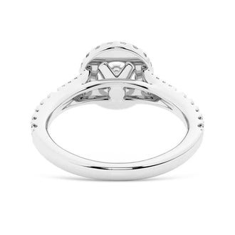 Round Cut Split-Shank Halo Engagement Ring - MSBLUE Jewelry