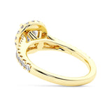 NEW Round Cut Split-Shank Moissanite Halo Engagement Ring