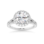 Round Cut Split-Shank Halo Engagement Ring - MSBLUE Jewelry