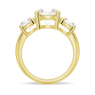 Round Cut Three Stone Engagement Ring - MSBLUE JEWELRY