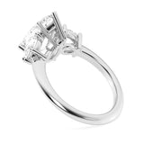 NEW Pear Shaped Three Stone Moissanite Engagement Ring