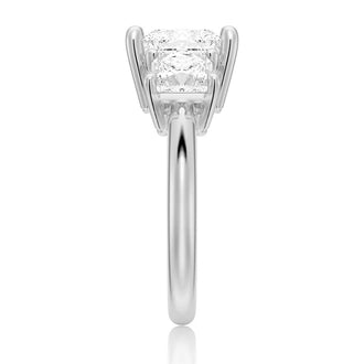 Princess Cut Three Stone Engagement Ring - MSBLUE JEWELRY