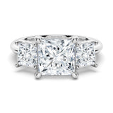 Princess Cut Three Stone Engagement Ring