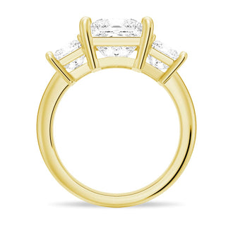 Princess Cut Three Stone Engagement Ring - MSBLUE JEWELRY
