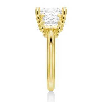 Princess Cut Three Stone Engagement Ring - MSBLUE JEWELRY